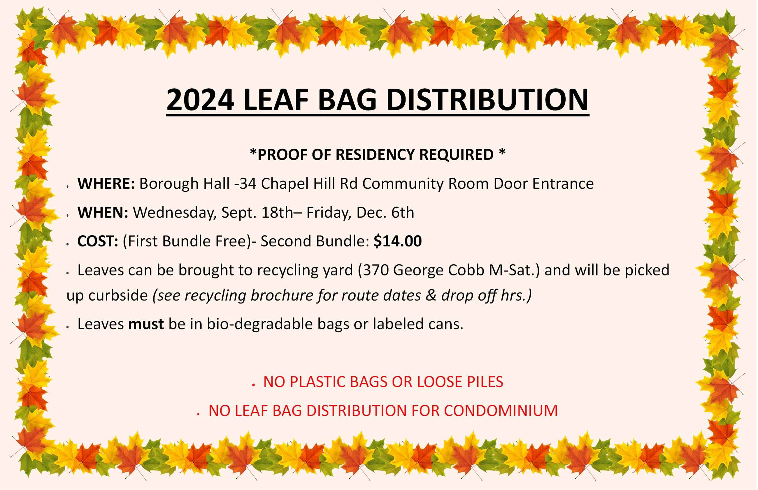 2024 LEAF BAG COLLECTION FLYER