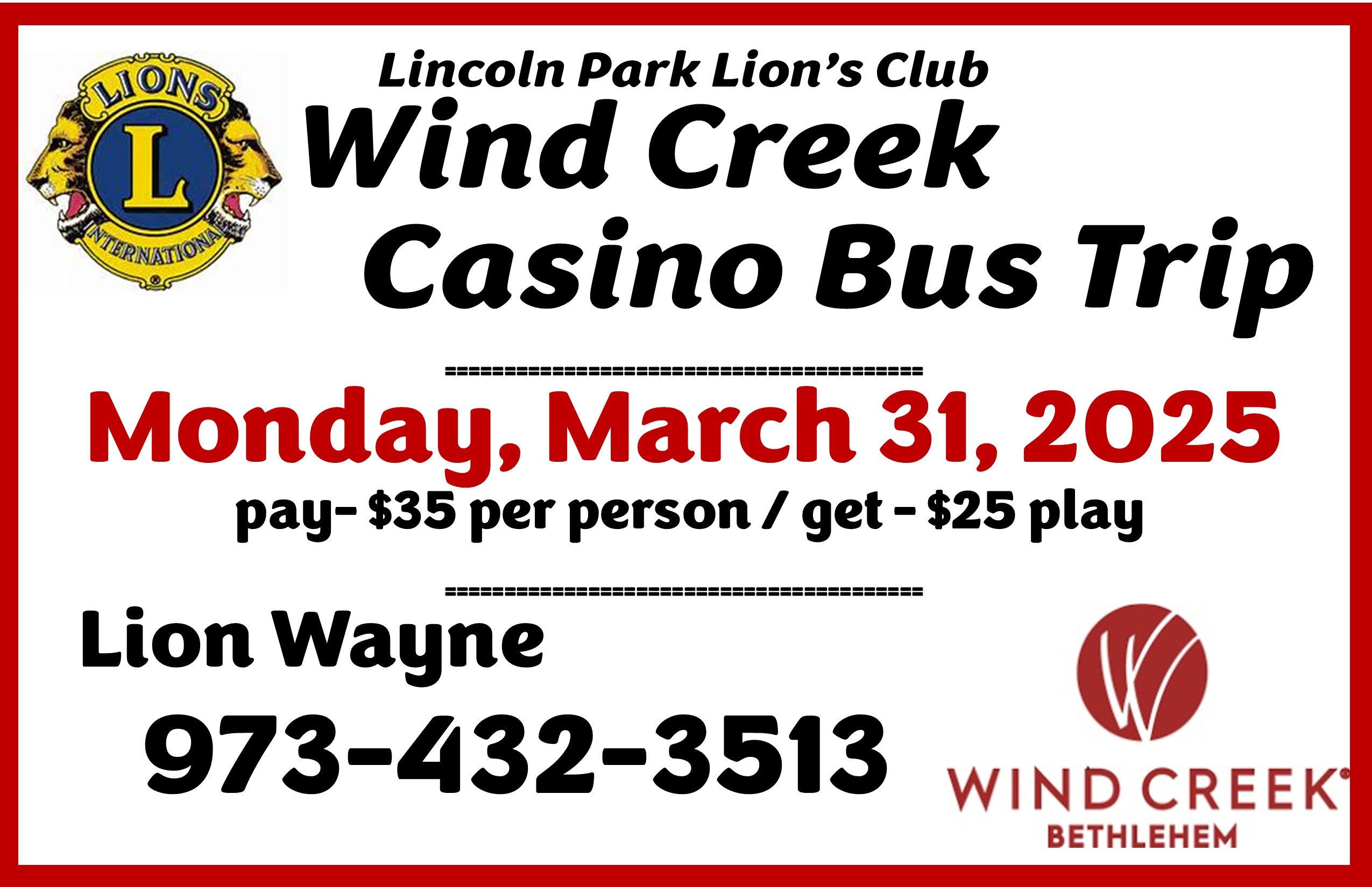 Lions Club - Wind Creek  2025 digital